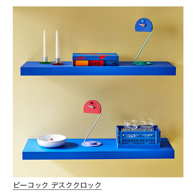 ピーコック デスククロック レッド