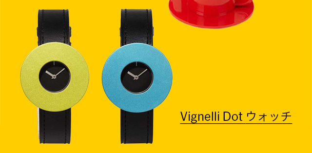Vignelli Dot ウォッチ レモン／ブルージーンズ／ブラック