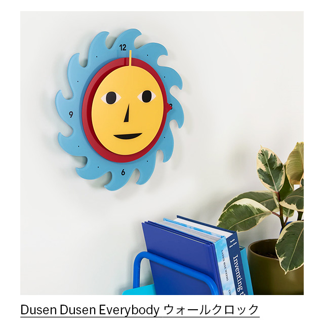 Dusen Dusen Everybody ウォールクロック ブルー／レッド