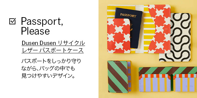 Dusen Dusen リサイクルレザー パスポートケース Arc