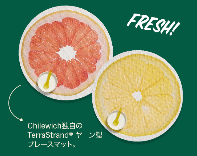 Chilewich Citrus プレースマット グレープフルーツ