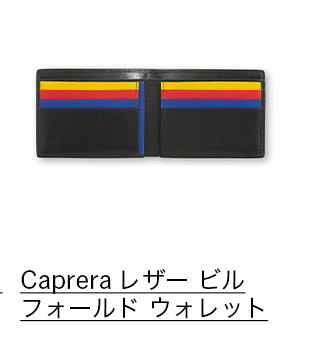 Caprera レザー ビルフォールド ウォレット ブラック