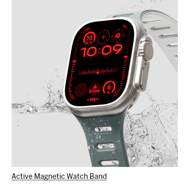 NaNative Union Active Magnetic Watch Band L スレートグリーン