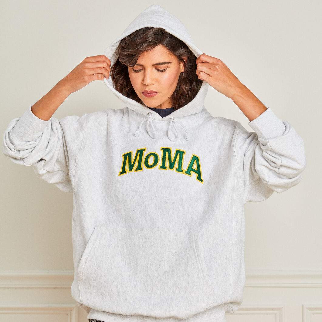 Champion フーディー MoMAEdition M シルバーグレー