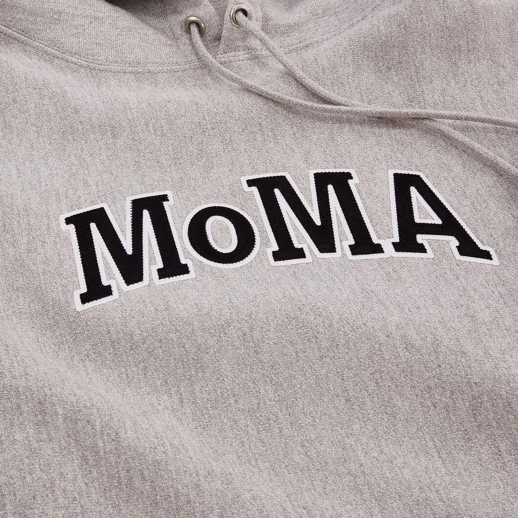 MoMA CHAMPION HOODIEグレー パーカー