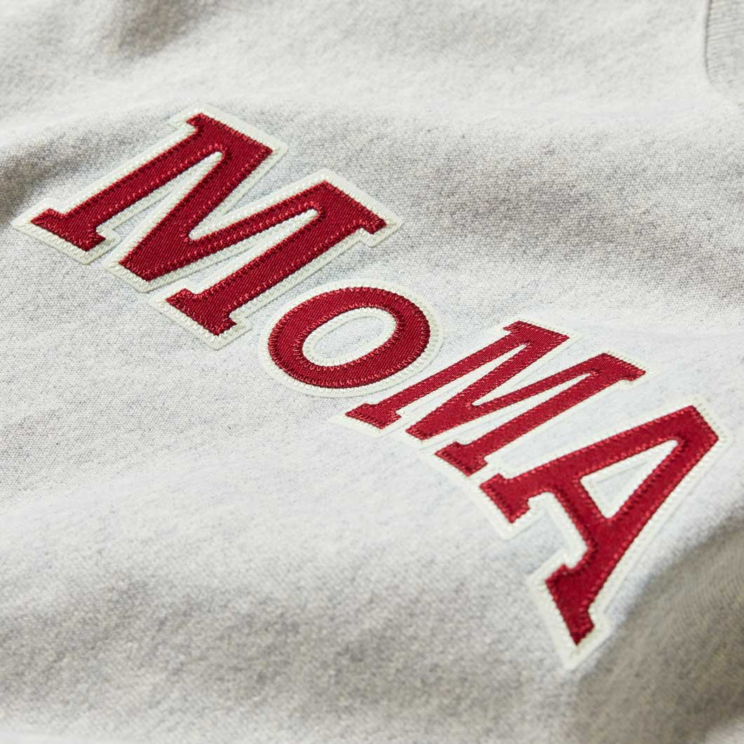 Champion クルーネックスウェットシャツ MoMA Edition グレー×レッド S