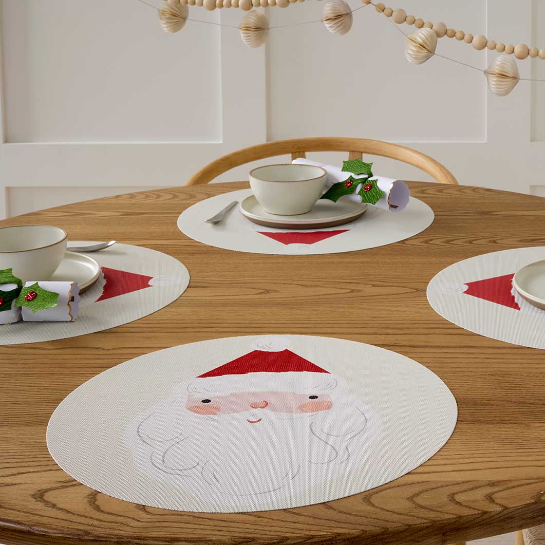 Meri Meri x Chilewich �v���[�X�}�b�g Jolly Christmas Santa