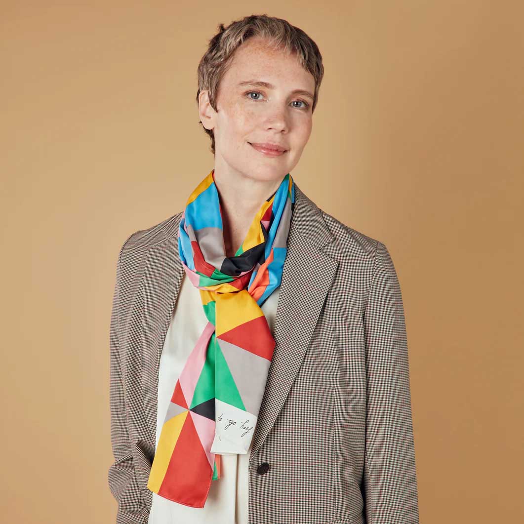 MoMA フェイス・リングゴールド スカーフ：ファッション