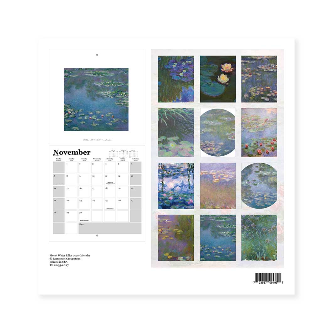 Claude Monet �E�H�[�� �J�����_�[ 2027