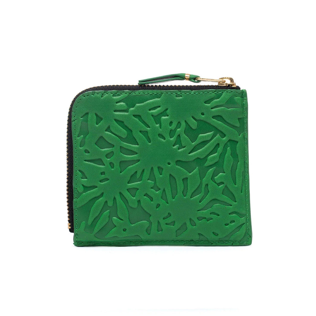 COMME des GARCONS L字型 ZIPウォレット Embossed Forest グリーン ...