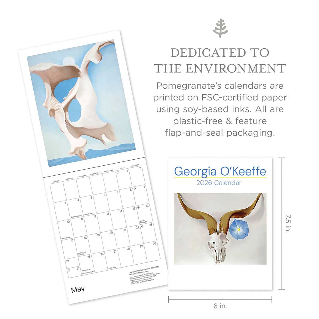 Georgia O’Keeffe ミニ カレンダー 2026