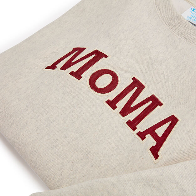 Champion クルーネックスウェットシャツ MoMA Edition オートミール M