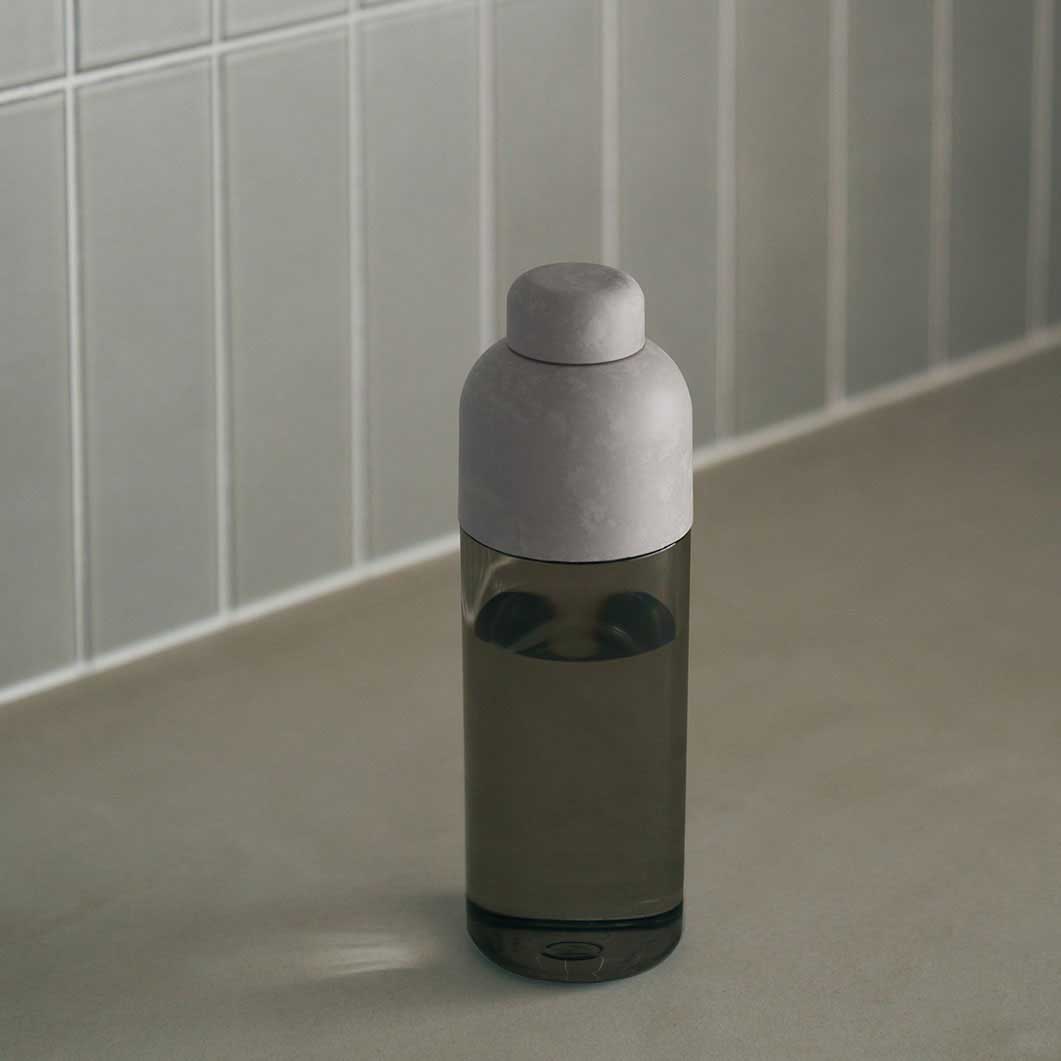 Water Bottle Gray x Darkmoss