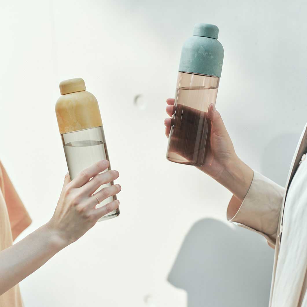 Water Bottle Green x Coral