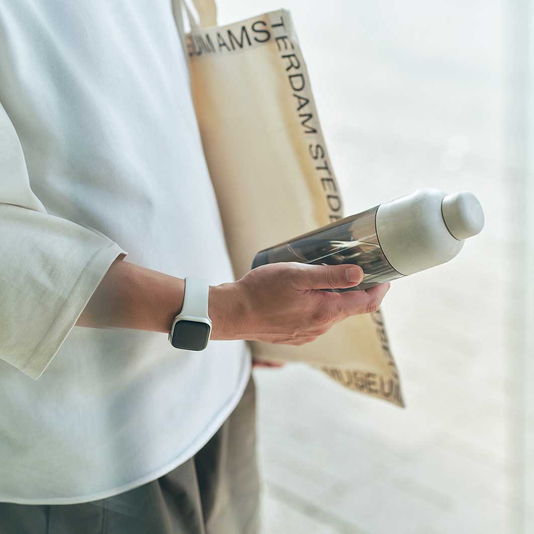 Water Bottle Gray x Darkmoss