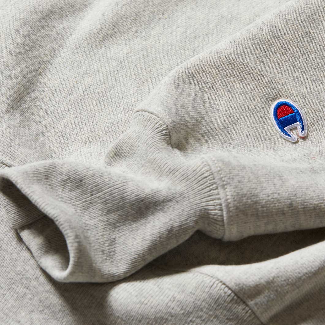 Champion クルーネックスウェットシャツ MoMA Edition グレー×レッド M