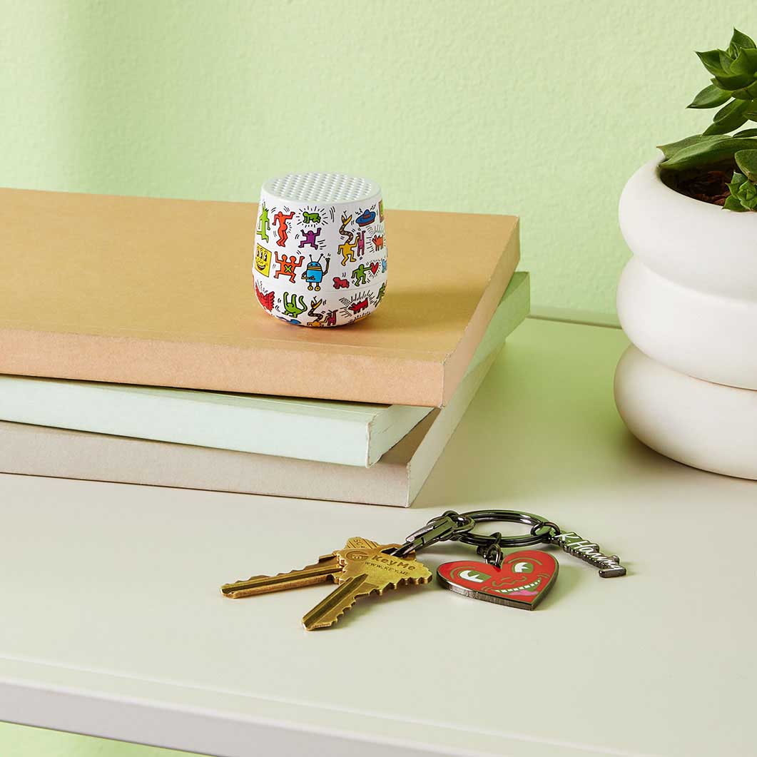 Lexon Mino�{ ���C�����X�X�s�[�J�[ Keith Haring Happy �z���C�g