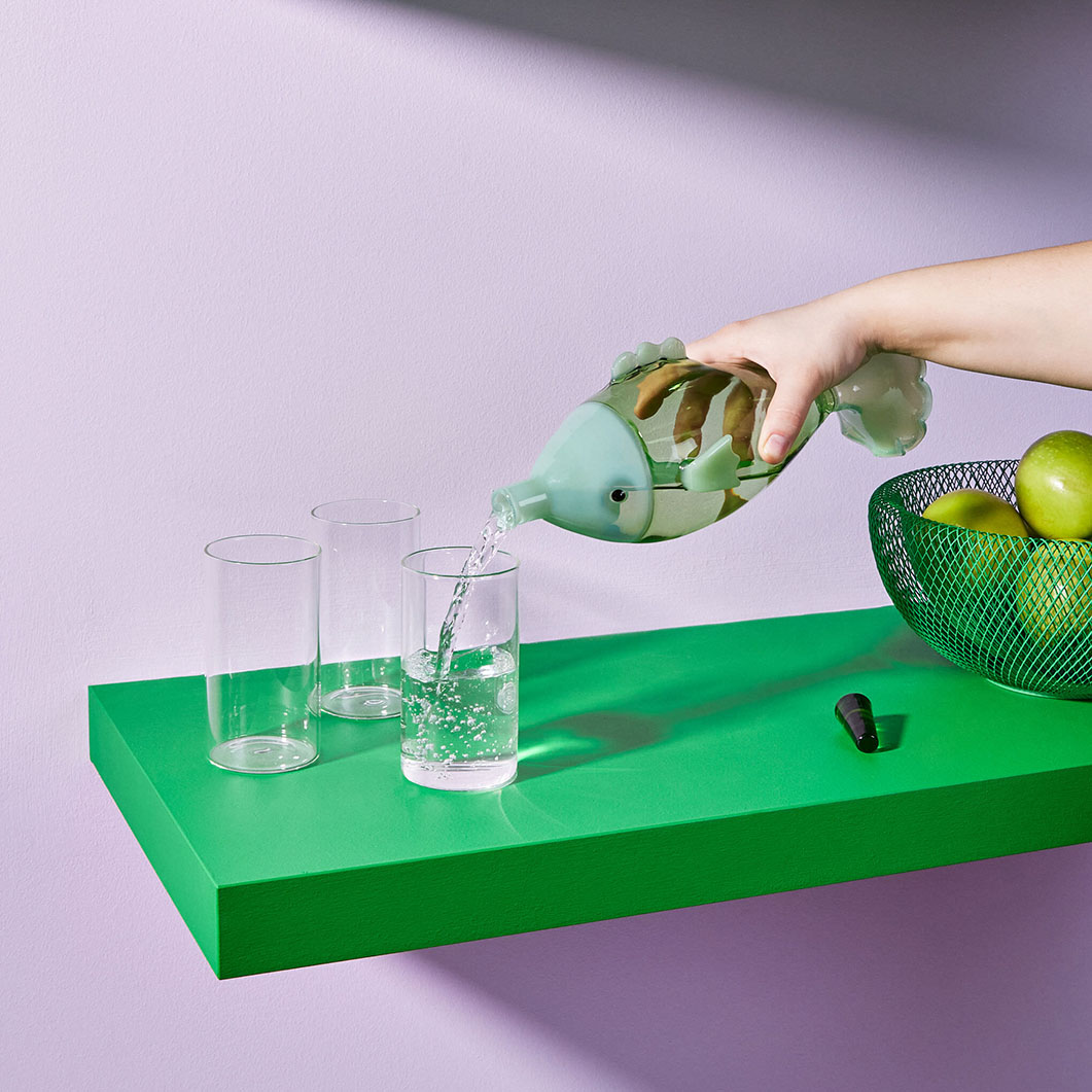 RECYCLED GLASS MADE IN SPAIN グリーン系ボトル3個 【公式通販】