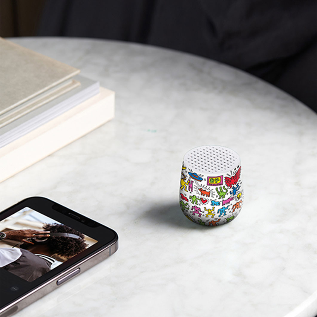 Lexon Mino�{ ���C�����X�X�s�[�J�[ Keith Haring Happy �z���C�g