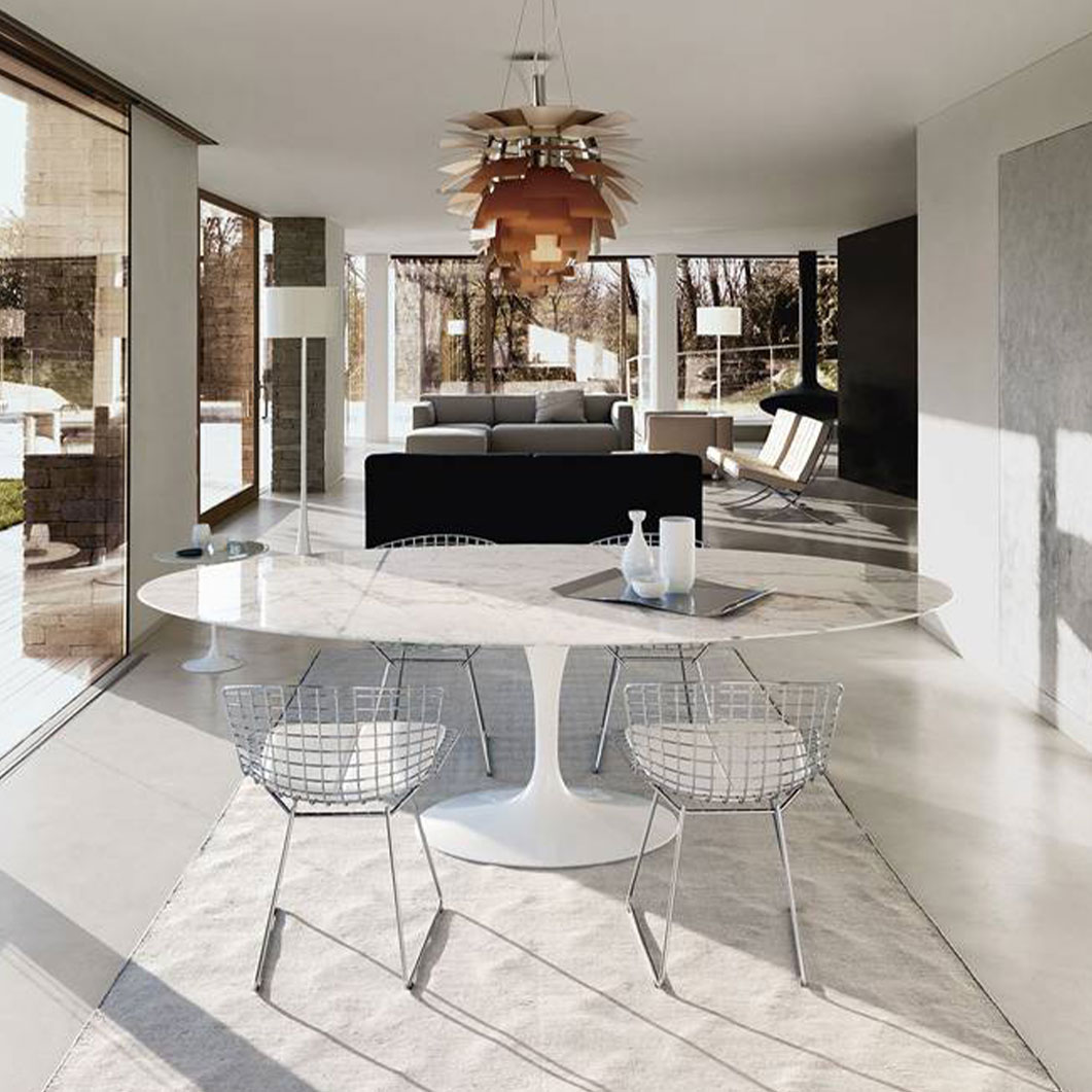 Knoll ベルトイア コレクション サイドチェア クロームxレッド