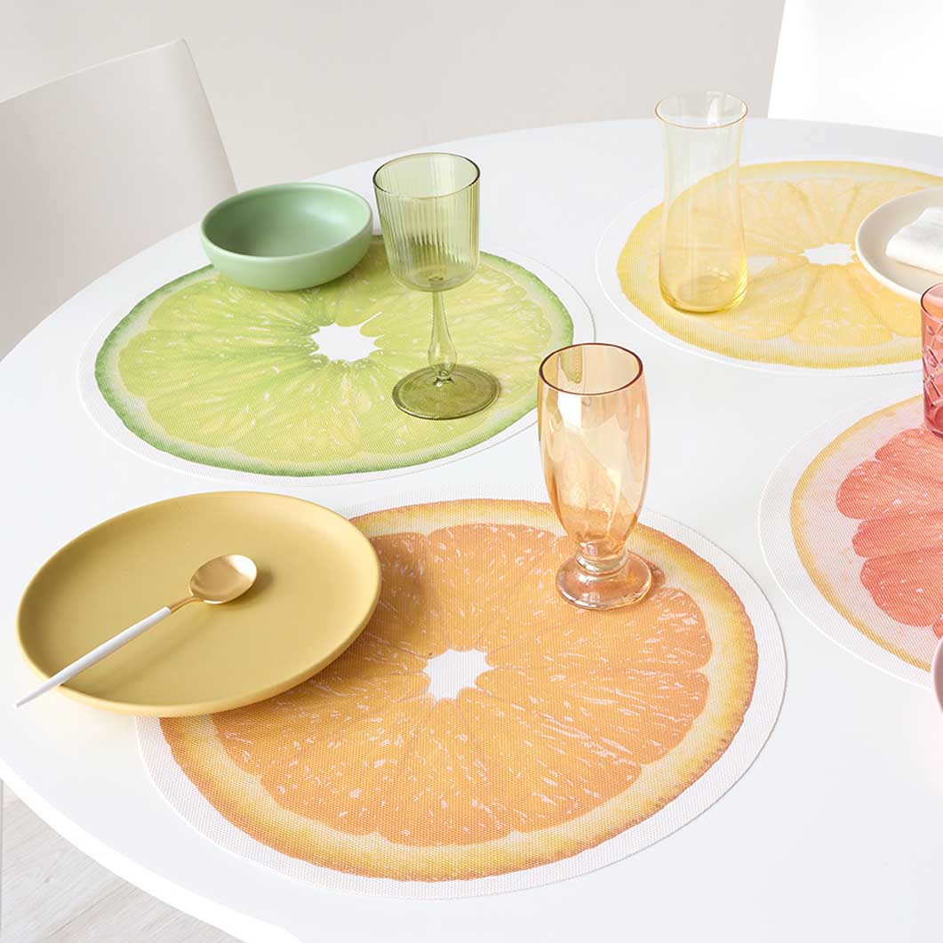 Chilewich Citrus �v���[�X�}�b�g �I�����W