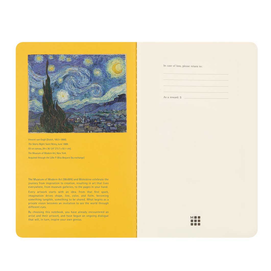 Moleskine x MoMA The Starry Night �J�C�G �m�[�g�u�b�N ���[�W 2���Z�b�g