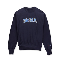 Champion クルーネックスウェットシャツ MoMA Edition ネイビー M