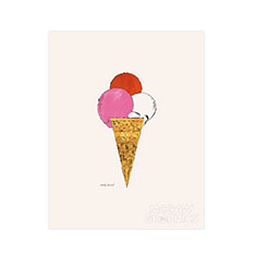 ウォーホル：Ice Cream Dessert （Red, Pink, and White） ポスター ...
