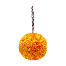 ポンポンボール オーナメント オレンジ(オレンジ)：クリスマス