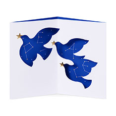 �y����X�e�b�J�[�t���zMoMA �N���X�}�X�J�[�h Cosmic Doves �i8���Z�b�g�j