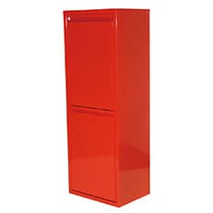スチール ダストボックス 2段 レッド(2段 レッド)：ホーム