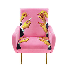 Seletti Wears Toiletpaper アームチェア Lipsticks ピンクの商品画像