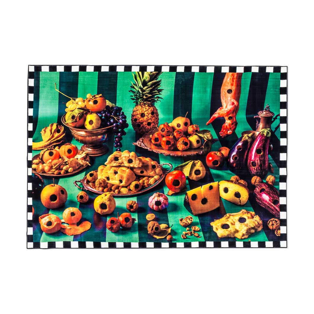 Seletti Wears Toiletpaper Rug：スクエア Food with Holes