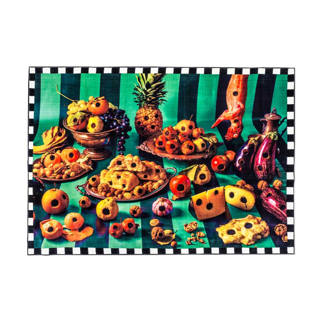 Seletti Wears Toiletpaper Rug:スクエア Food with Holes