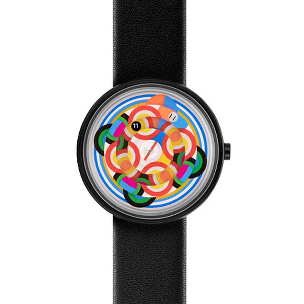 ＜MoMA＞ Max Bill クロノスコープ ブラックダイアル ウォッチ 40mm