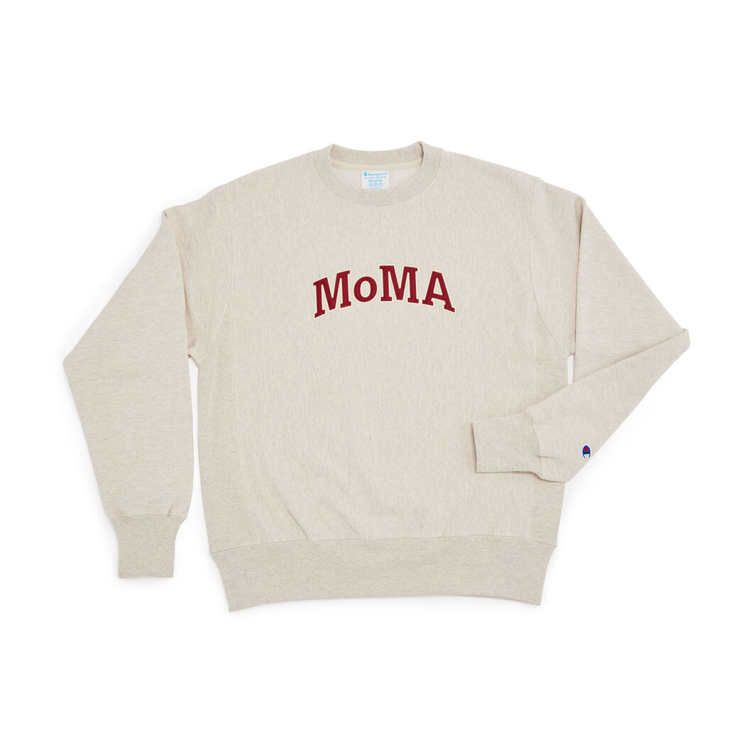 ＜MoMA＞ Champion クルーネックスウェットシャツ MoMA Edition オートミール M