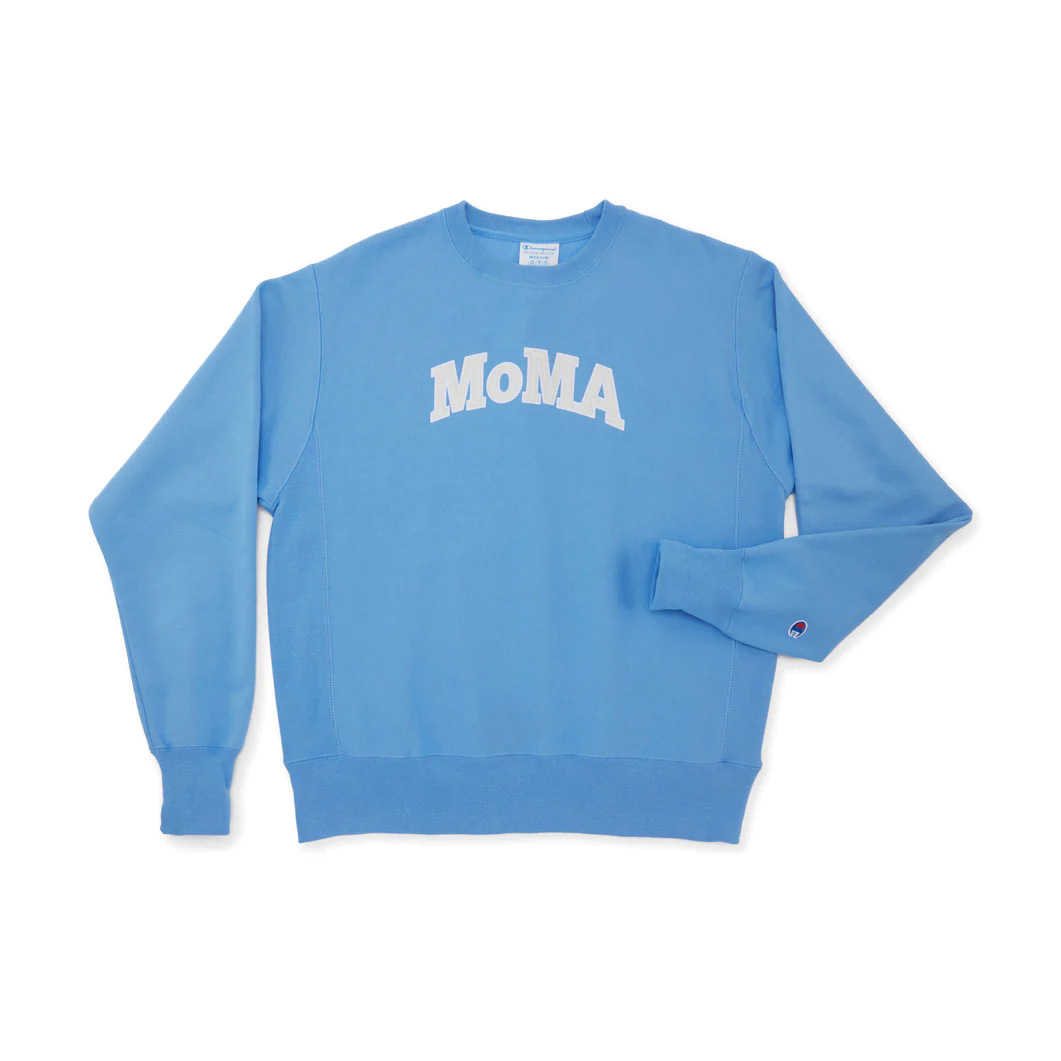 Champion クルーネックスウェットシャツ MoMA Edition ライトブルー S 