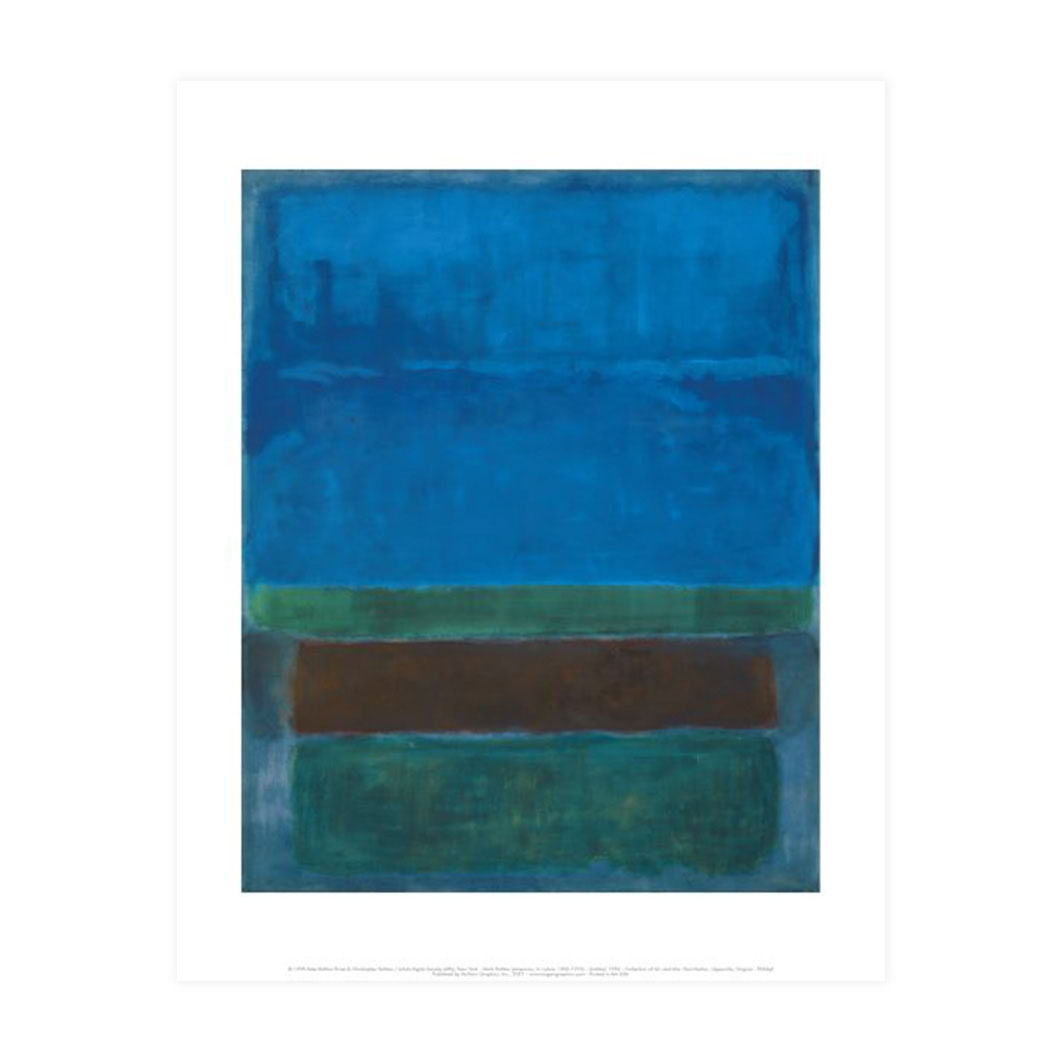 ロスコ:Untitled, 1952 (Blue, Green, and Brown) ポスター