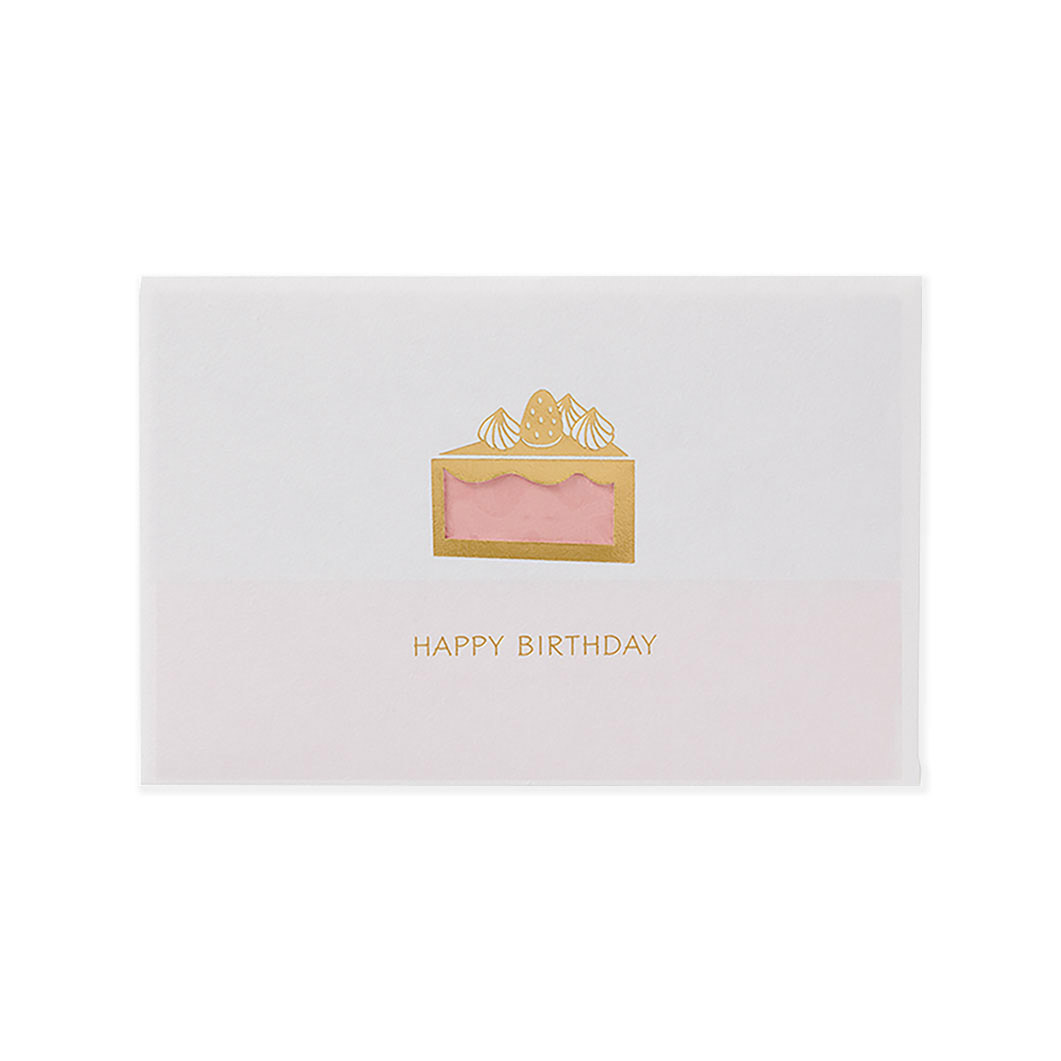 窓カード Happy Birthday ケーキ