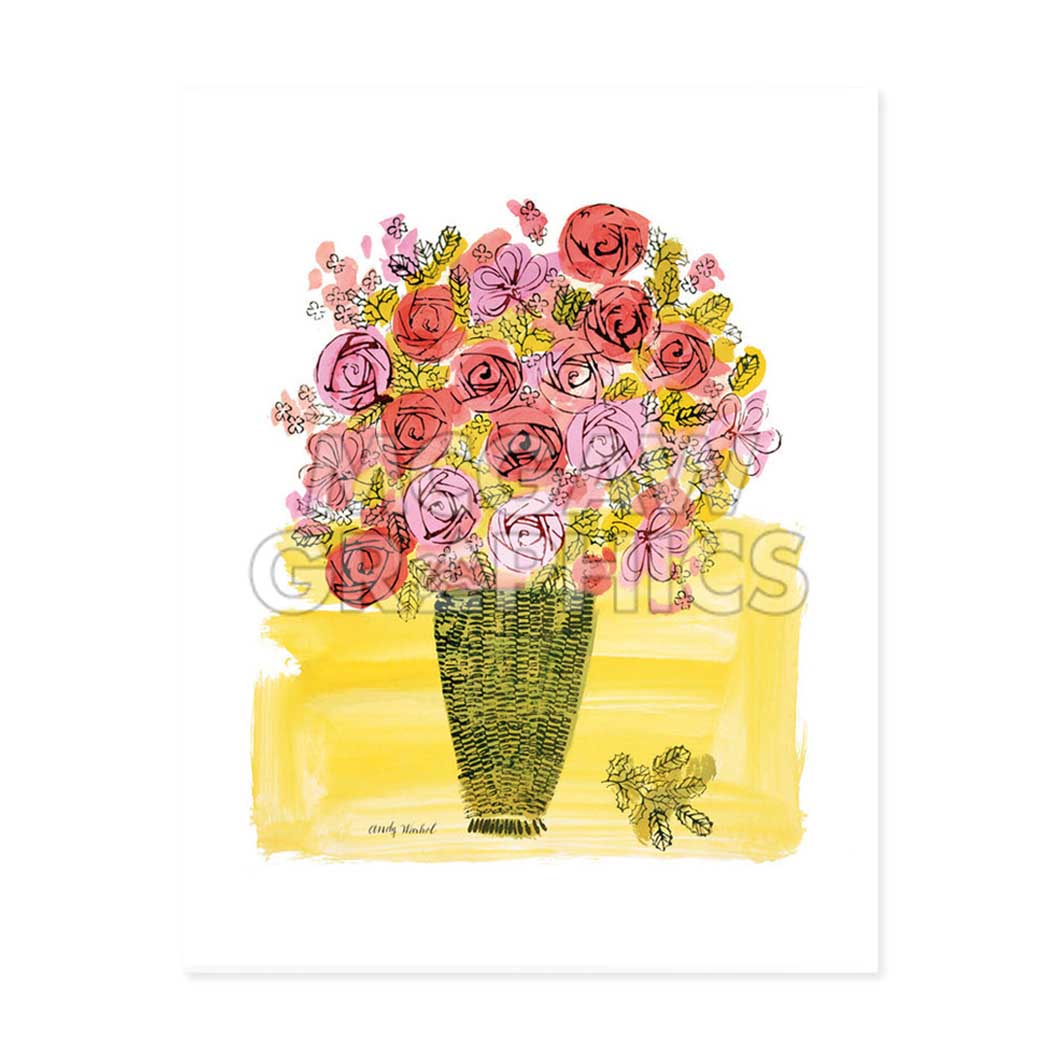 ۥ:(Stamped) Basket of Flowers, 1958 ݥ