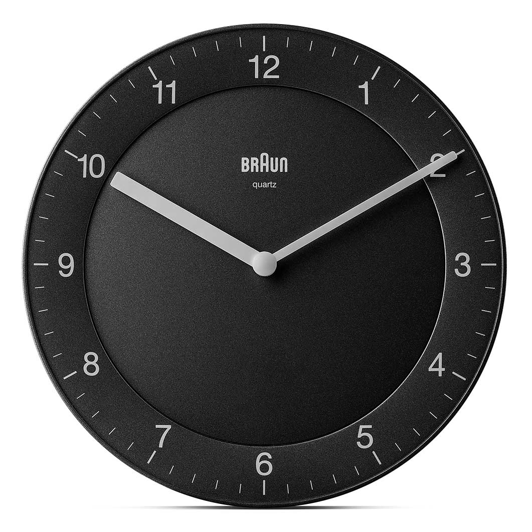 Braun BC06 ウォールクロック ブラック Braun BC06 ウォールクロック ブラック