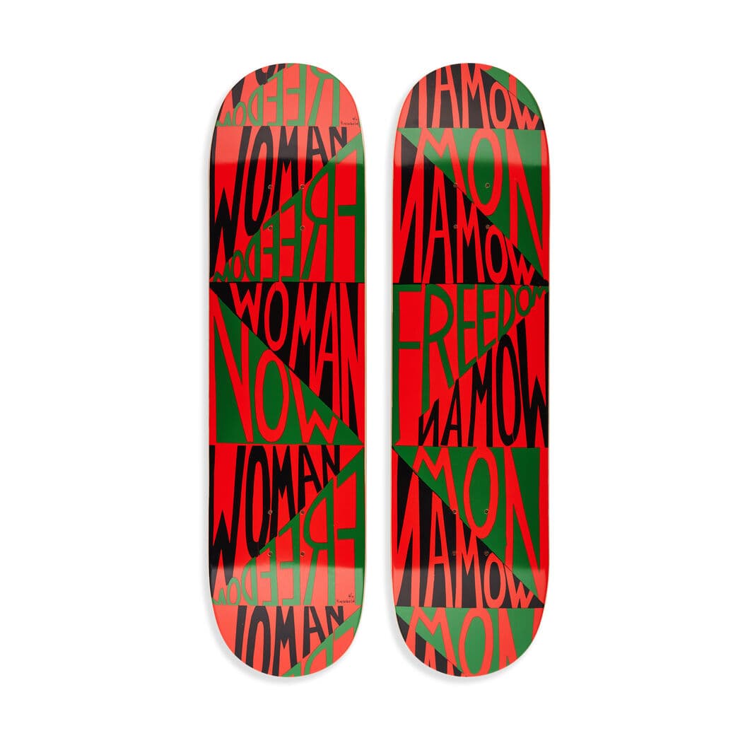 MoMA フェイス・リングゴールド:Woman Freedom Now スケートボード 2枚セット