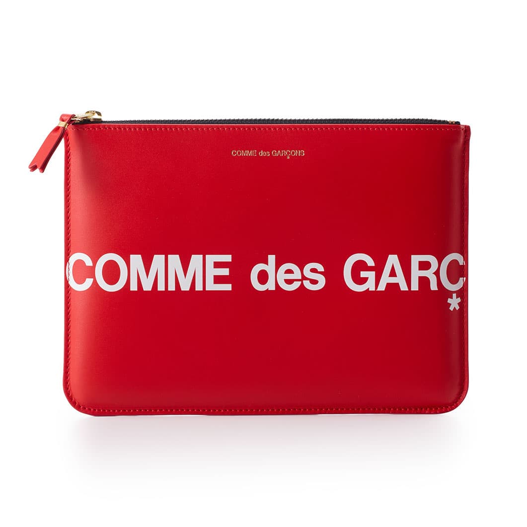 ＜MoMA＞ COMME des GARCONS Huge-Logo ZIPポーチ レッド ラージ