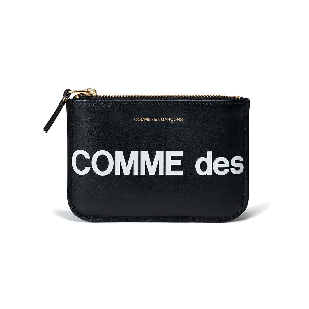 Comme Des Garcons Huge Logo Zipポーチ ブラック スモール Huge Logo ブラック スモール ファッション