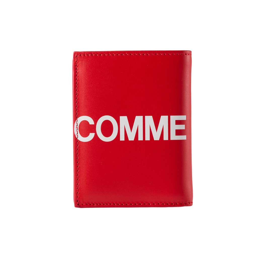 ＜MoMA＞ COMME des GARCONS Huge-Logo 二つ折りカードケース レッド