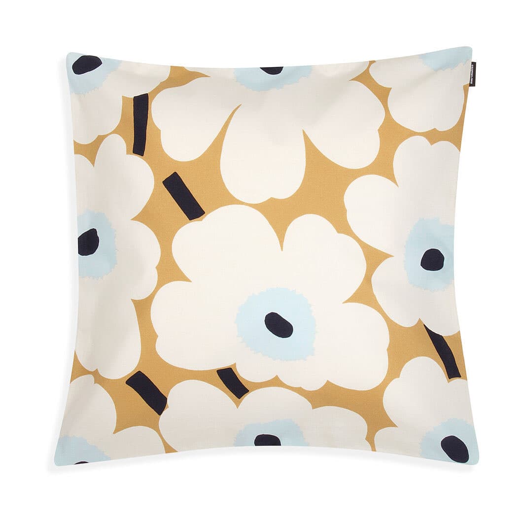 Marimekko クッションカバー Pieni Unikko ベージュ×ホワイト(Pieni Unikko ベージュ×ホワイト):ホーム Marimekko クッションカバー Pieni Unikko ベージュ×ホワイト(Pieni Unikko ベージュ×ホワイト):ホーム