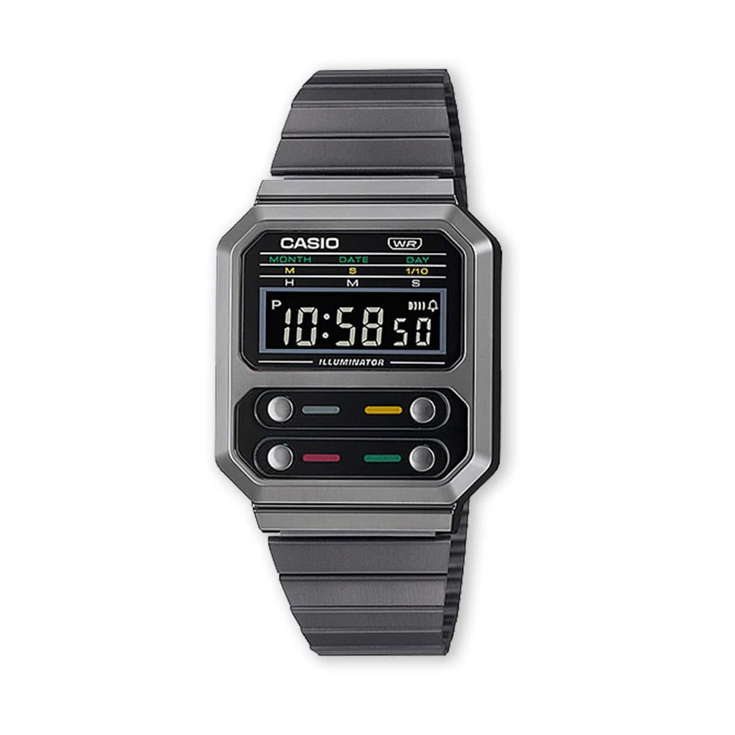 ＜MoMA＞ CASIO デジタル スイッチ ウォッチ ブラック