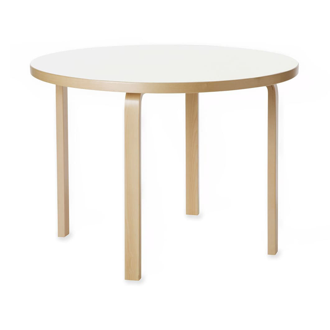 ＜MoMA＞ Artek ラウンドテーブル 90B ホワイト ラミネート