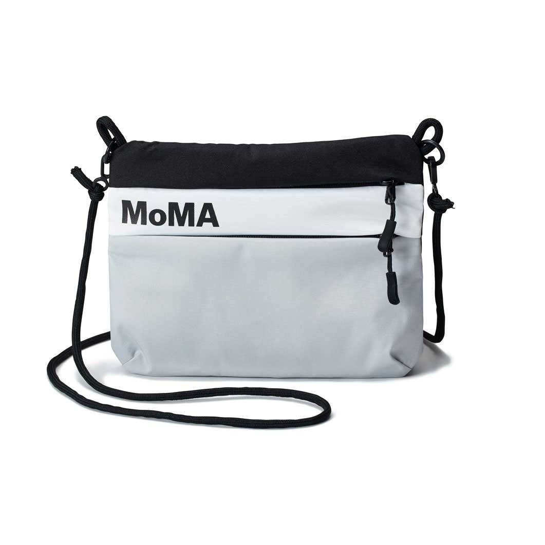 ＜MoMA＞ パールコンパクトミラー & モバイルバッテリー シルバー