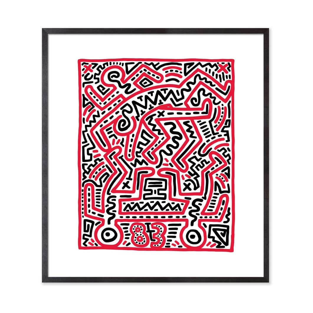 アート パネル キースヘリング keith haring キャンバス ファブリック ポスター 額縁 壁紙 インテリア 18×14 27×22 41×32cm  モダン 雑貨 絵画 油絵 風景画 本格派ま！